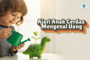 Seorang anak sedang belajar menabung sebagai cara efektif mengajarkan nilai uang sejak dini.